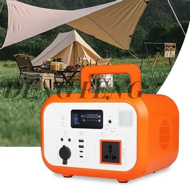 Pārnēsājams saules enerģijas ģenerators kempingā 600 W/384 Wh (maksimālā jauda — 700 W) spēkstacija 220 V maiņstrāva telts apgādei ar saules paneļiem